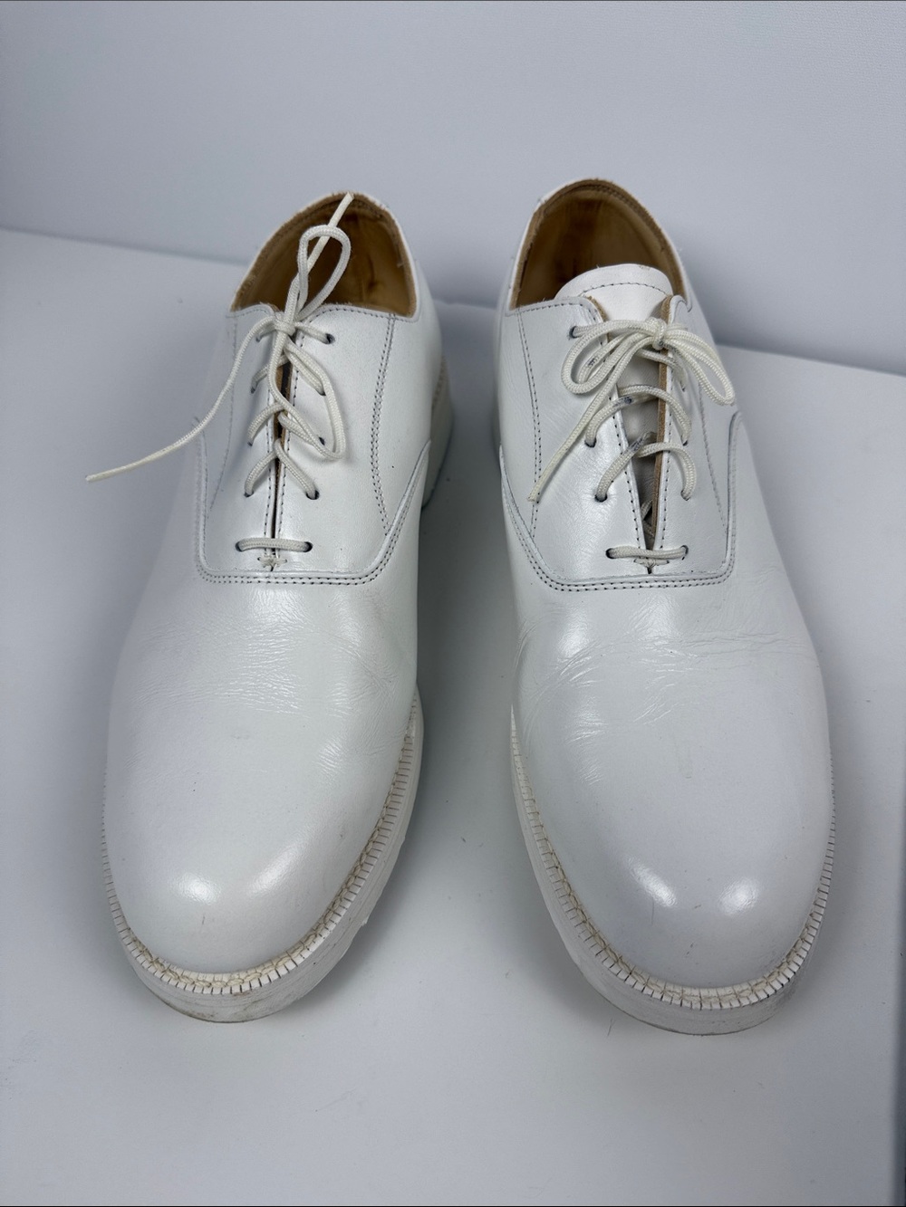 Canada West Military white plain toe Oxfords